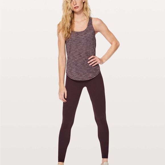 Lululemon Free to be Serene Tank Top Heathered Black Cherry Radiant Multi - Picture 6 of 7